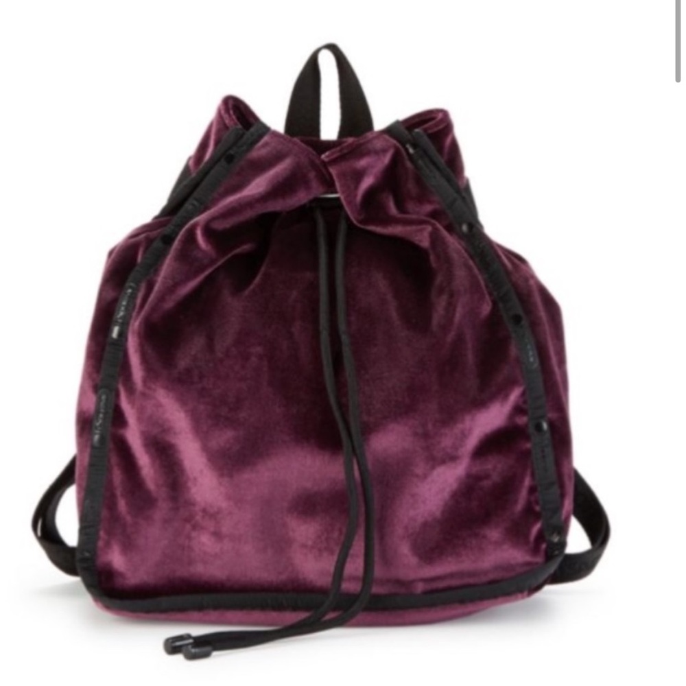 LeSportSac Velvet Drawstring Backpack